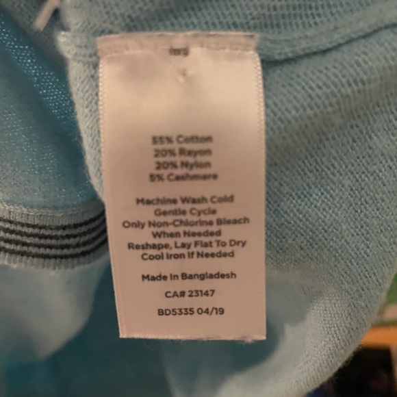 NWOT TALBOTS Blue Button up cardigan sweater. - Picture 4 of 4